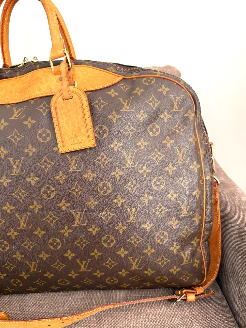 Authentic Louis Vuitton Alizé travel bag M41392 monogram LV brown canvas large - Picture 7 of 16
